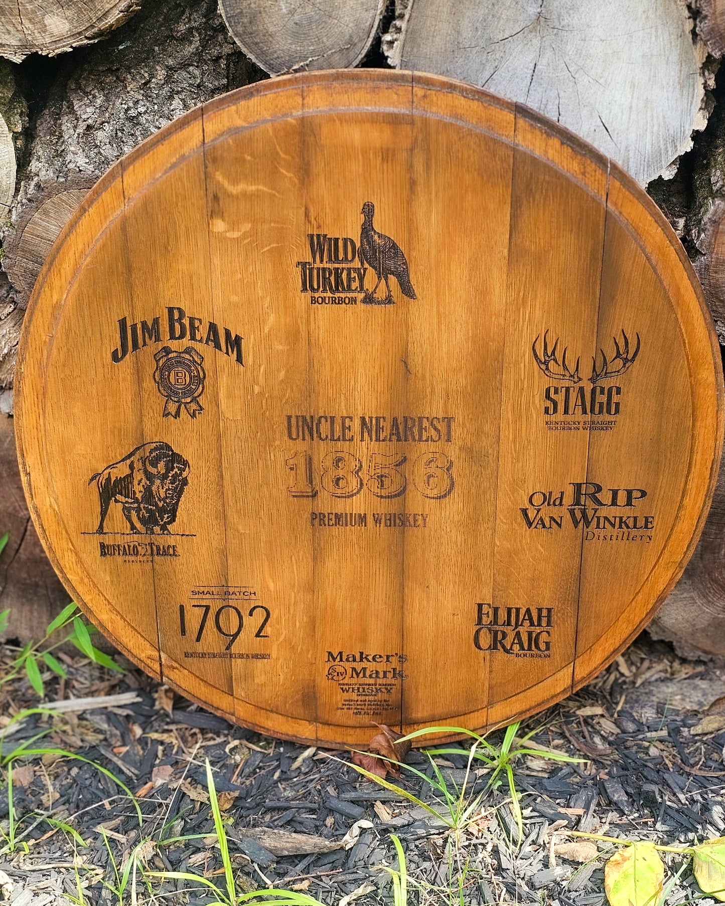 Custom Bourbon Barrel Lid – Multi-Distillery Logo Design