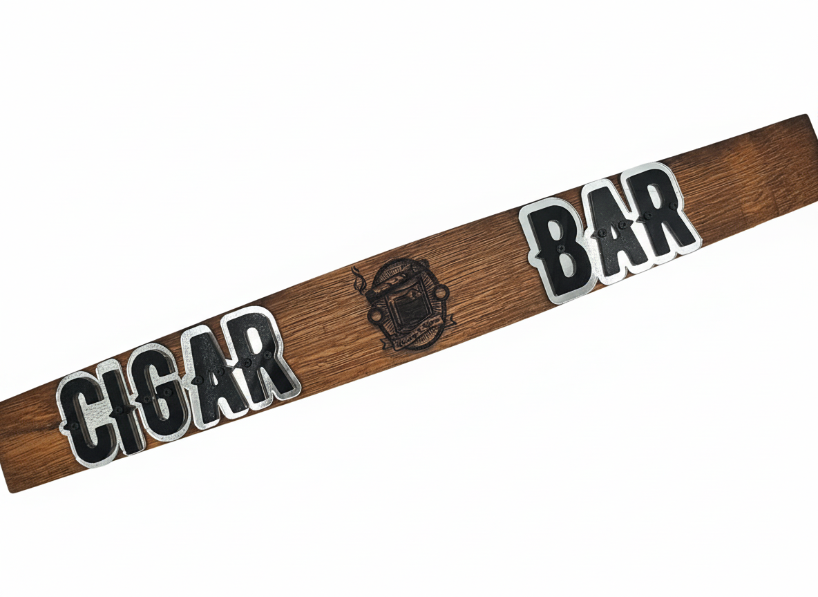 Custom Barrel Stave – “Cigar Bar"