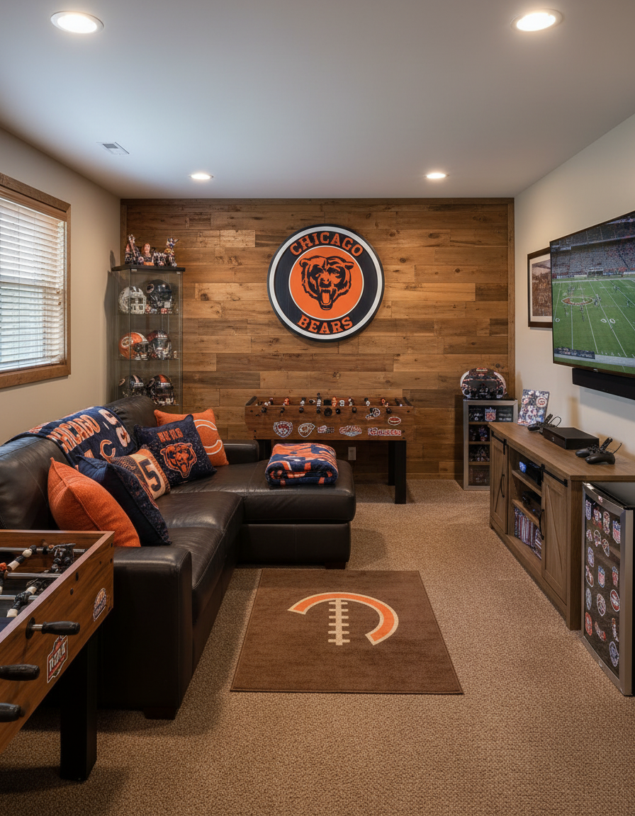 Custom Chicago Bears Bourbon Barrel Lid