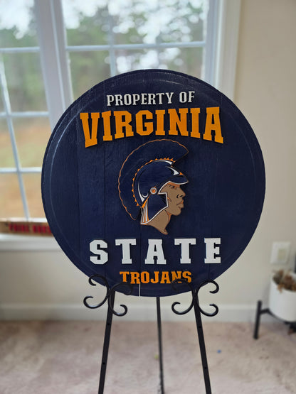 Virginia State University Bourbon Barrel Lid