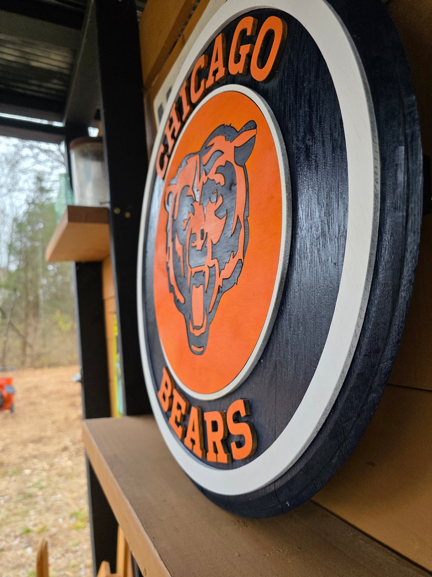 Custom Chicago Bears Bourbon Barrel Lid