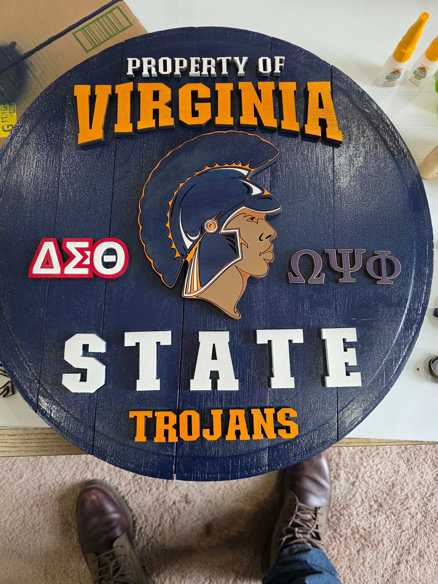 Virginia State University Bourbon Barrel Lid