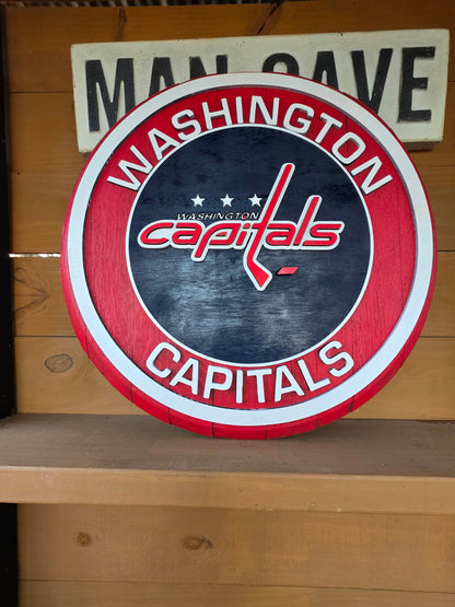 Custom Bourbon Barrel Lid – Washington Capitals Inspired