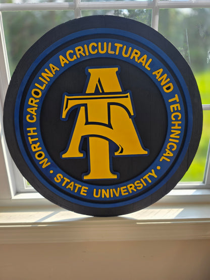 North Carolina A&T Bourbon Barrel Lid
