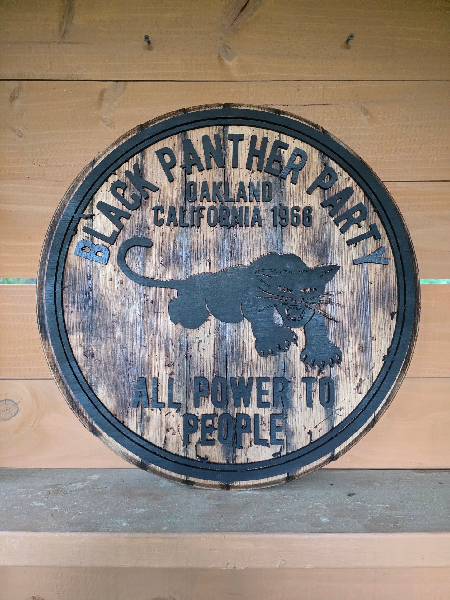 Black Panther Party “All Power To The People” Custom Barrel Lid