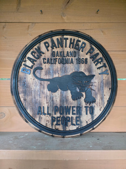 Black Panther Party “All Power To The People” Custom Barrel Lid