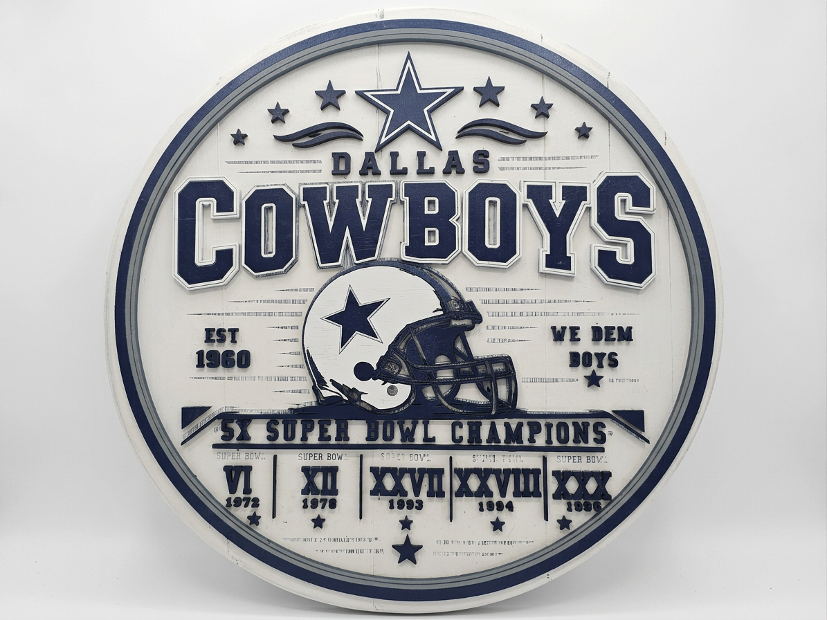 Dallas Cowboys Inspired Custom Bourbon Barrel Lid