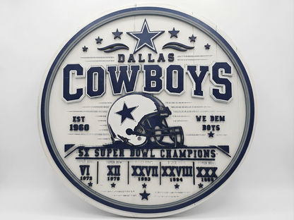 Dallas Cowboys Inspired Custom Bourbon Barrel Lid