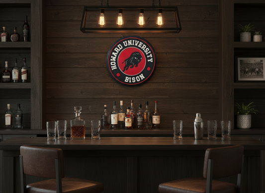 Howard University Bourbon Barrel Lid – 3D Raised Logo