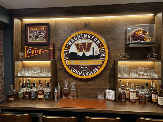 Washington Commanders Bourbon Barrel Lid – 3D Raised Letters