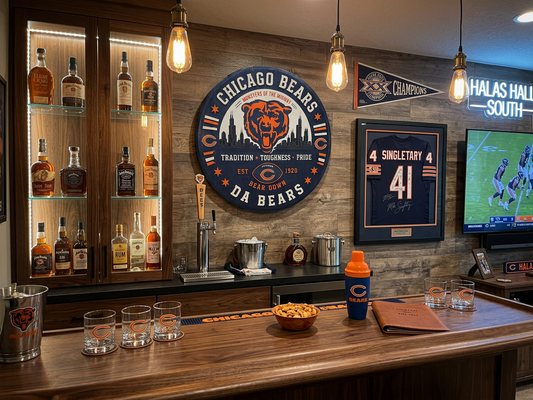 Custom Chicago Bears Bourbon Barrel Lid