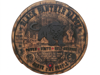 Black Panther Party “All Power To The People” Custom Barrel Lid