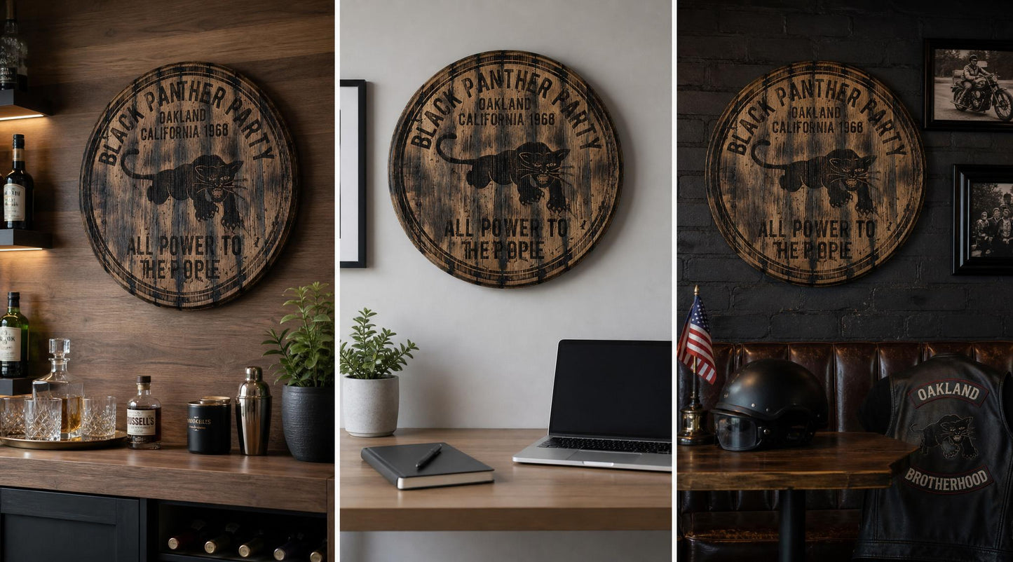 Black Panther Party “All Power To The People” Custom Barrel Lid